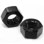 Galvanized Hex Nut UNC Thread Grade 2 Size 1 1/4 inch Black Color